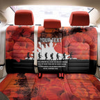 Anzac Day Gallipoli Personalised Back Car Seat Cover Red Poppy Flowers