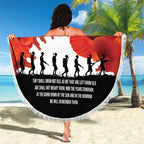 Anzac Day Gallipoli Personalised Beach Blanket Red Poppy Flowers