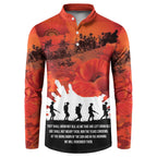 Anzac Day Gallipoli Personalised Button Sweatshirt Red Poppy Flowers