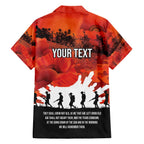 Anzac Day Gallipoli Personalised Family Matching Off The Shoulder Long Sleeve Dress and Hawaiian Shirt Red Poppy Flowers