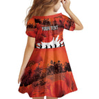 Anzac Day Gallipoli Personalised Family Matching Summer Maxi Dress and Hawaiian Shirt Red Poppy Flowers