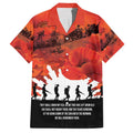 Anzac Day Gallipoli Personalised Hawaiian Shirt Red Poppy Flowers