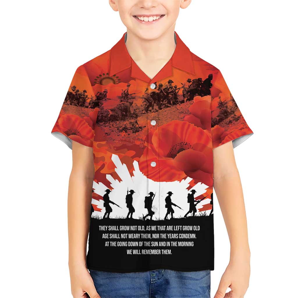 Anzac Day Gallipoli Personalised Hawaiian Shirt Red Poppy Flowers