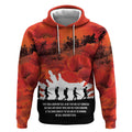 Anzac Day Gallipoli Personalised Hoodie Red Poppy Flowers
