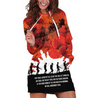 Anzac Day Gallipoli Personalised Hoodie Dress Red Poppy Flowers