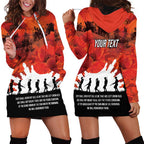 Anzac Day Gallipoli Personalised Hoodie Dress Red Poppy Flowers