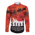 Anzac Day Gallipoli Personalised Long Sleeve Button Shirt Red Poppy Flowers