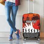 Anzac Day Gallipoli Personalised Luggage Cover Red Poppy Flowers