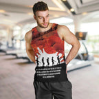 Anzac Day Gallipoli Personalised Men Tank Top Red Poppy Flowers