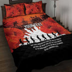 Anzac Day Gallipoli Personalised Quilt Bed Set Red Poppy Flowers