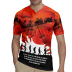 Anzac Day Gallipoli Personalised Rugby Jersey Red Poppy Flowers