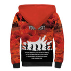 Anzac Day Gallipoli Personalised Sherpa Hoodie Red Poppy Flowers