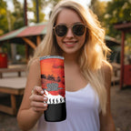 Anzac Day Gallipoli Personalised Skinny Tumbler Red Poppy Flowers