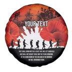 Anzac Day Gallipoli Personalised Spare Tire Cover Red Poppy Flowers