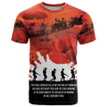 Anzac Day Gallipoli Personalised T Shirt Red Poppy Flowers