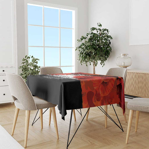 Anzac Day Gallipoli Personalised Tablecloth Red Poppy Flowers