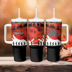 Anzac Day Gallipoli Personalised Tumbler With Handle Red Poppy Flowers