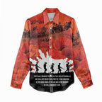 Anzac Day Gallipoli Personalised Women Casual Shirt Red Poppy Flowers