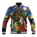 Kiwi-Kookaburra Bird ANZAC Personalised Baseball Jacket Aussie Golden Wattle Poppy Flowers