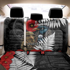 Kiwi-Tui Bird Soldier ANZAC Day Personalised Back Car Seat Cover Maori Silver Fern Motif