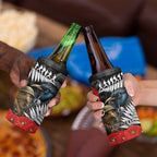 Kiwi-Tui Bird Soldier ANZAC Day Personalised 4 in 1 Can Cooler Tumbler Maori Silver Fern Motif