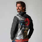 Kiwi-Tui Bird Soldier ANZAC Day Personalised Long Sleeve Polo Shirt Maori Silver Fern Motif