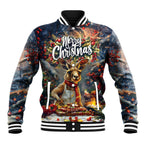 Personalised Kangaroo Chef Christmas in July Baseball Jacket
