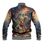 Personalised Kangaroo Chef Christmas in July Baseball Jacket