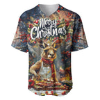 Personalised Kangaroo Chef Christmas in July Baseball Jersey