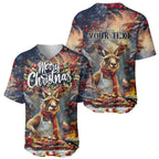 Personalised Kangaroo Chef Christmas in July Baseball Jersey