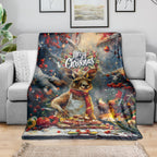 Kangaroo Chef Christmas in July Blanket