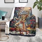 Kangaroo Chef Christmas in July Blanket