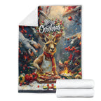 Kangaroo Chef Christmas in July Blanket