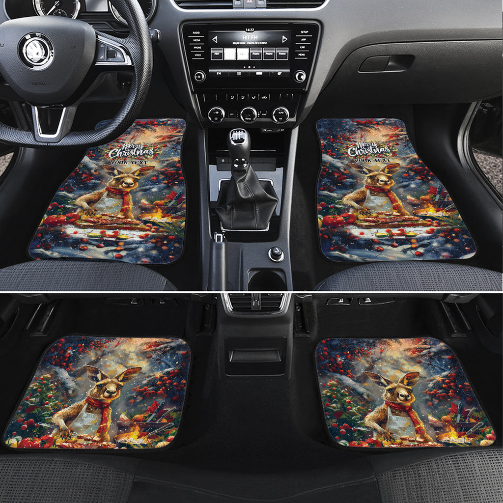 Kangaroo Chef Christmas in July Car Mats