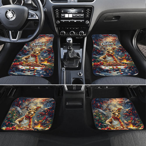 Kangaroo Chef Christmas in July Car Mats