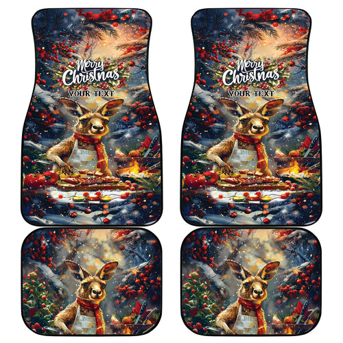 Kangaroo Chef Christmas in July Car Mats
