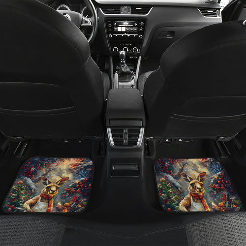 Kangaroo Chef Christmas in July Car Mats
