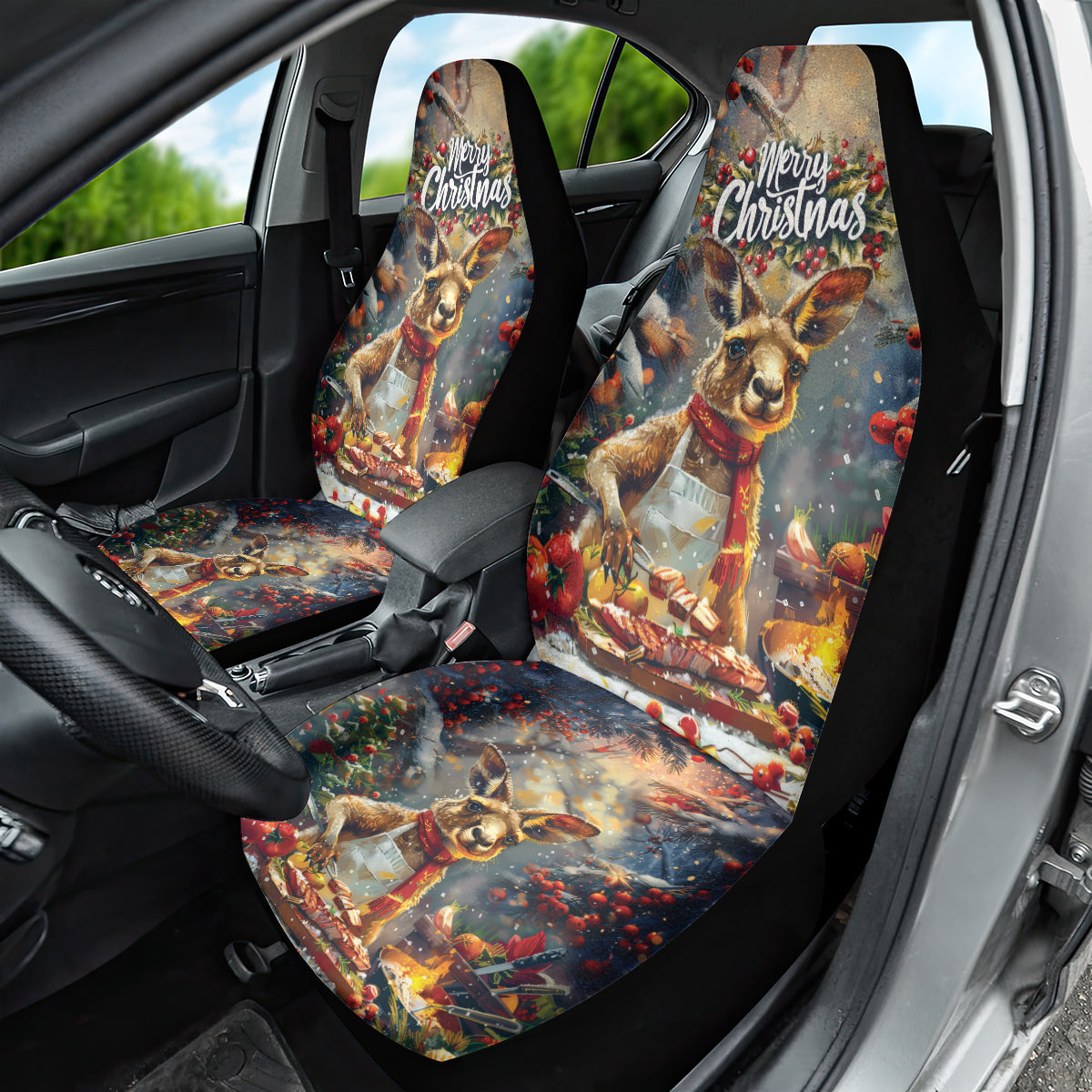 Kangaroo Chef Christmas in July Car Seat Cover
