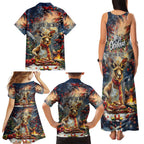 Personalised Kangaroo Chef Christmas in July Family Matching Tank Maxi Dress and Hawaiian Shirt