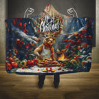 Kangaroo Chef Christmas in July Hooded Blanket