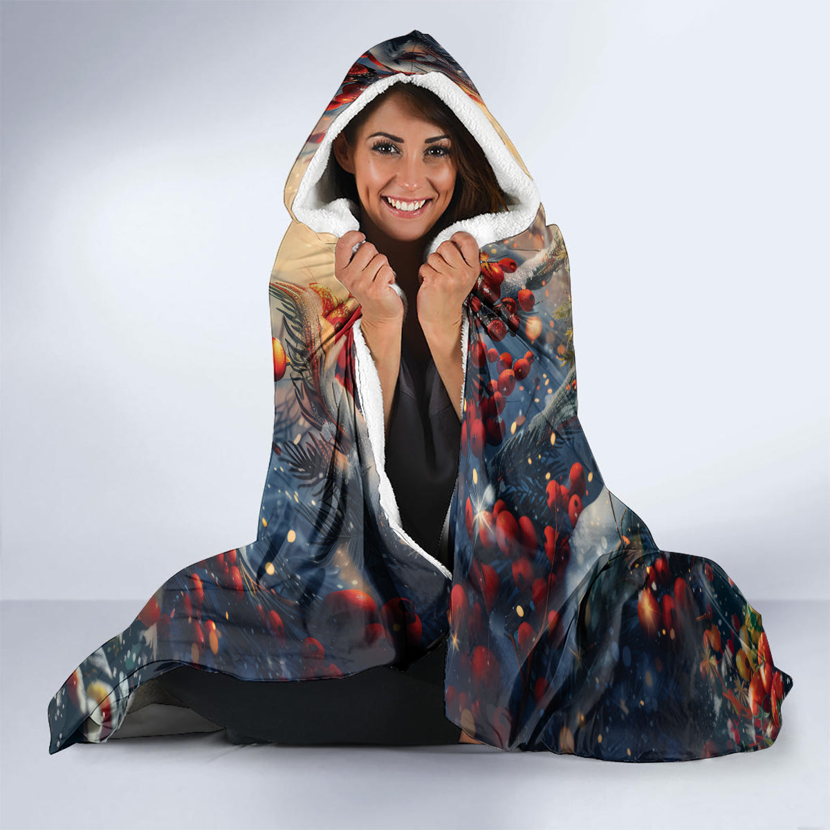 Kangaroo Chef Christmas in July Hooded Blanket