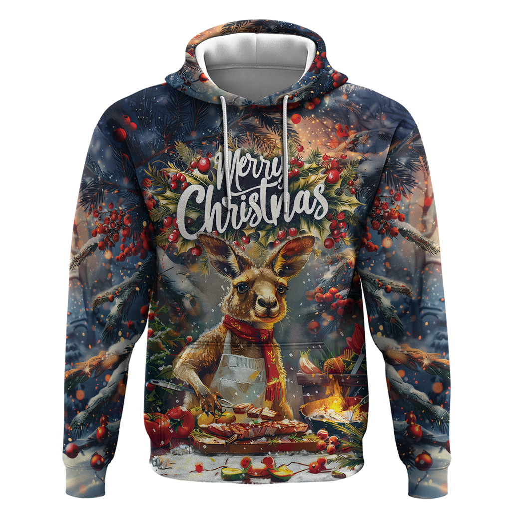 Personalised Kangaroo Chef Christmas in July Hoodie