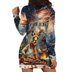 Personalised Kangaroo Chef Christmas in July Hoodie Dress