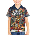 Personalised Kangaroo Chef Christmas in July Kid Hawaiian Shirt