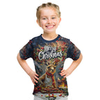 Personalised Kangaroo Chef Christmas in July Kid T Shirt