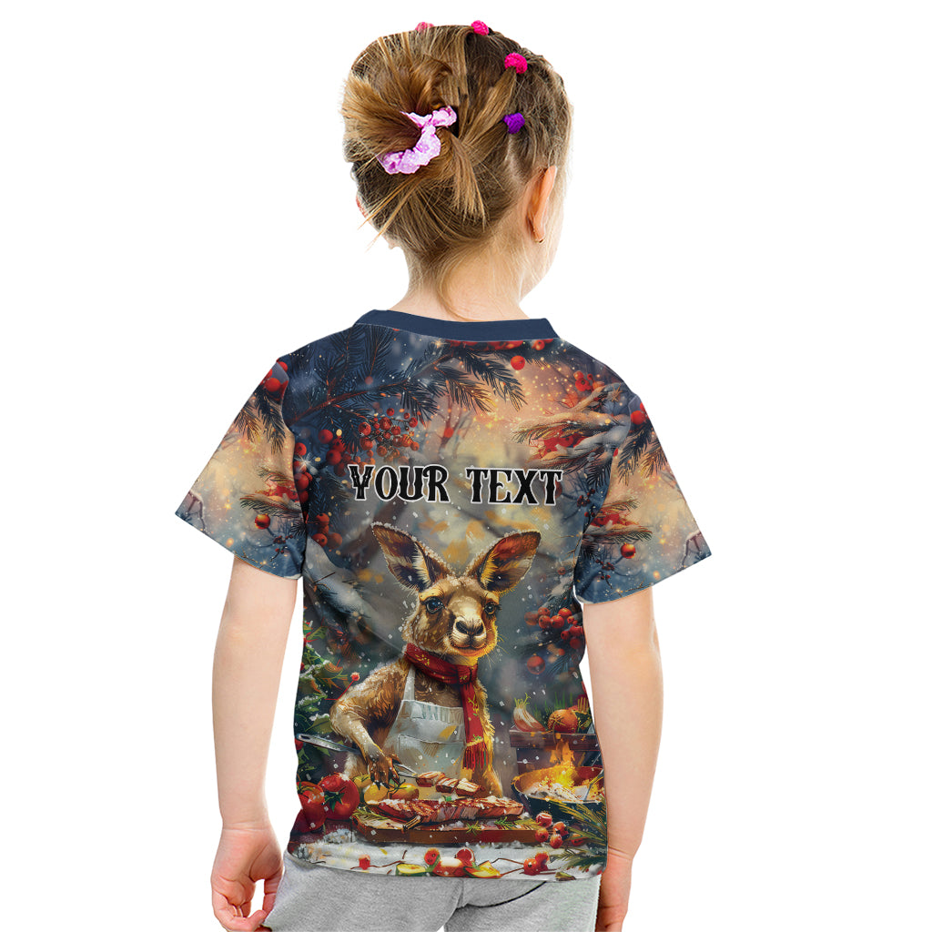 Personalised Kangaroo Chef Christmas in July Kid T Shirt