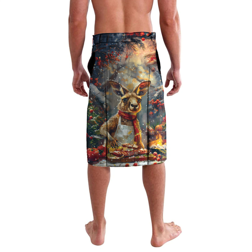 Personalised Kangaroo Chef Christmas in July Lavalava