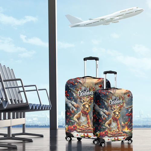Kangaroo Chef Christmas in July Luggage Cover