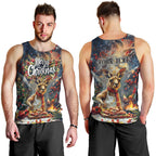 Personalised Kangaroo Chef Christmas in July Men Tank Top