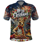 Personalised Kangaroo Chef Christmas in July Polo Shirt